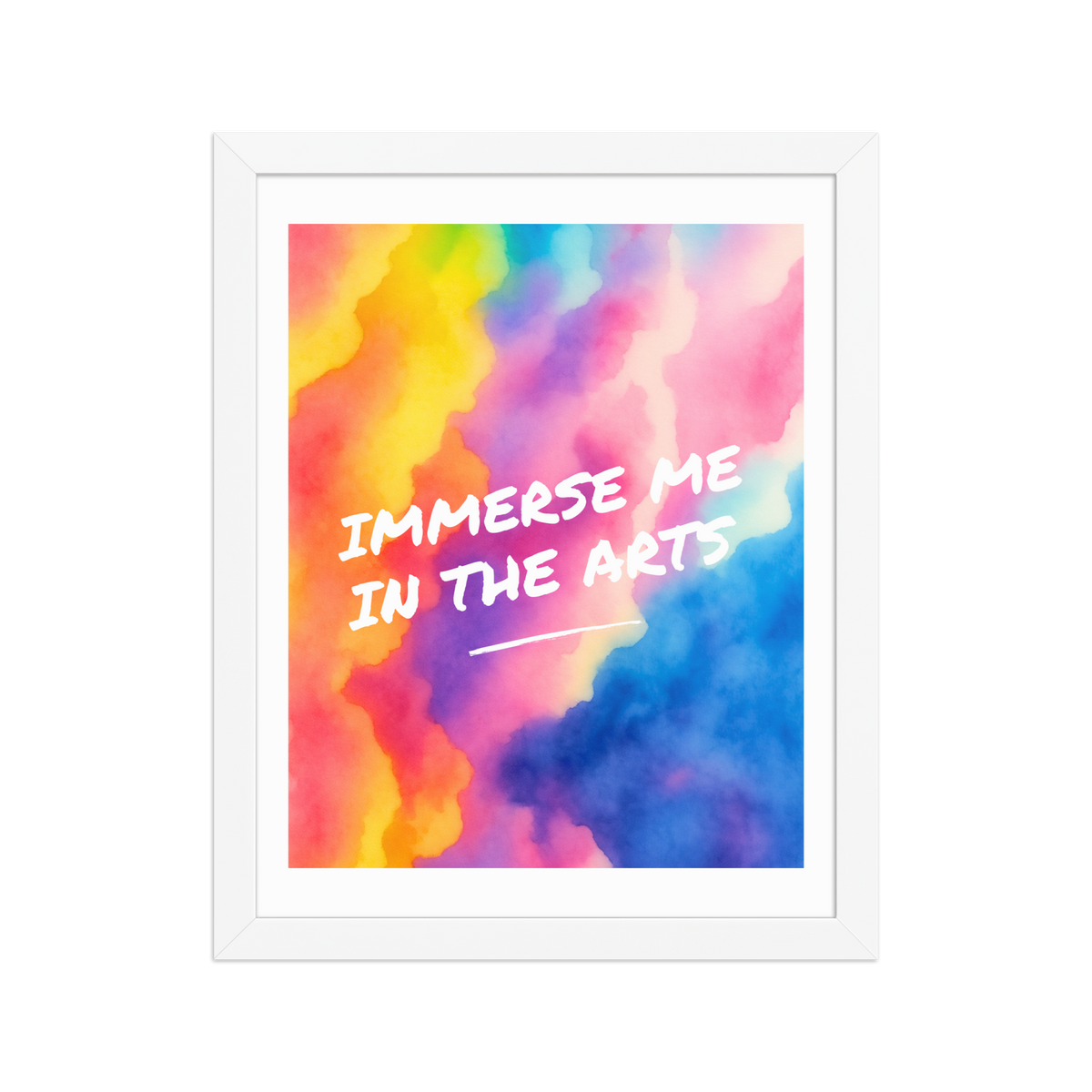 Immerse Me In The Arts Billowing Clouds of Watercolour - Framed Wall Art Print