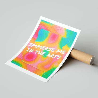 Immerse Me In The Arts Dynamic Paint Strokes Wall Art Print