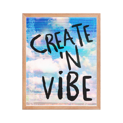 Create 'n Vibe Nostalgic Clouds Wall Art Print - Framed Wall Art Print