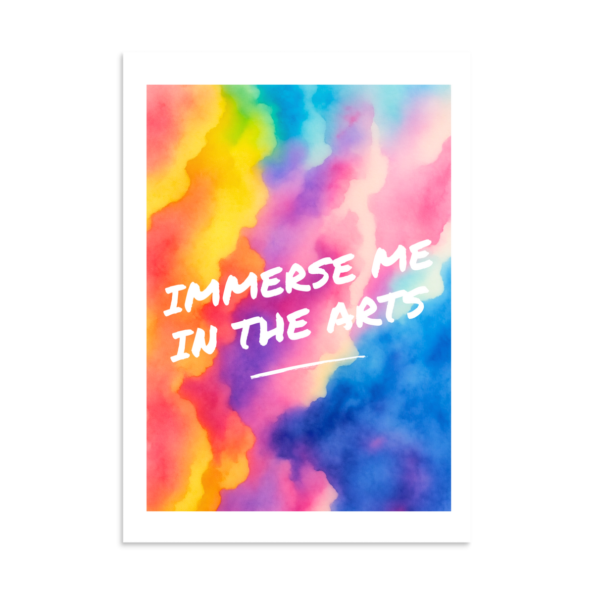 Immerse Me In The Arts Billowing Clouds Of Watercolour Wall Art Print