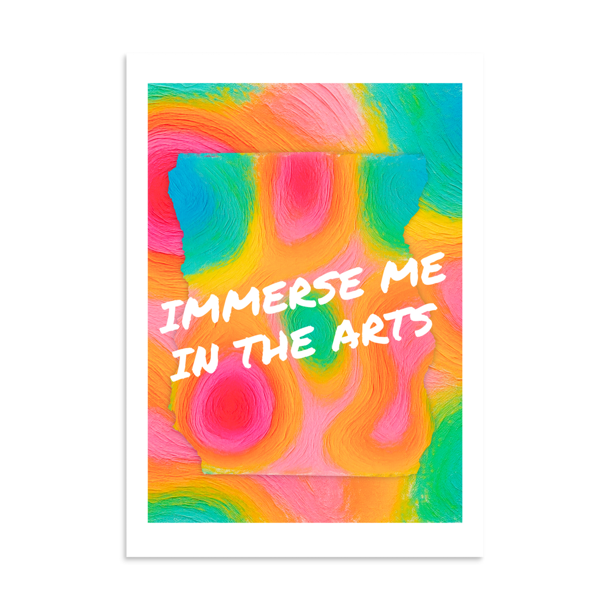 Immerse Me In The Arts Dynamic Paint Strokes Wall Art Print