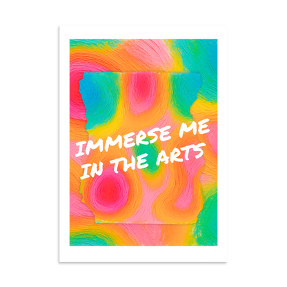 Immerse Me In The Arts Dynamic Paint Strokes Wall Art Print