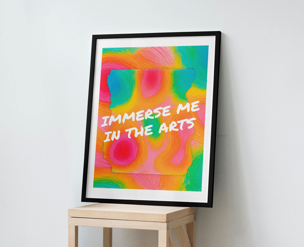 Immerse Me In The Arts Dynamic Paint Strokes Wall Art Print