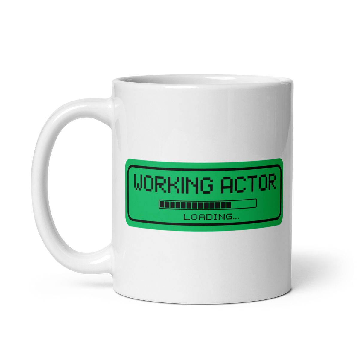 Working Actor Loading Green Graphic Mug
