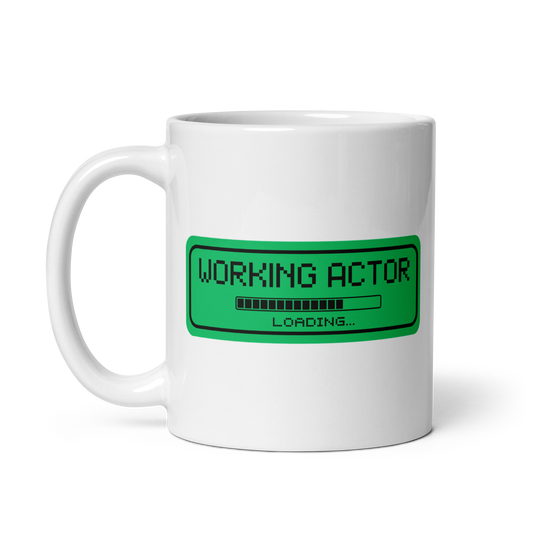 Working Actor Loading Green Graphic Mug