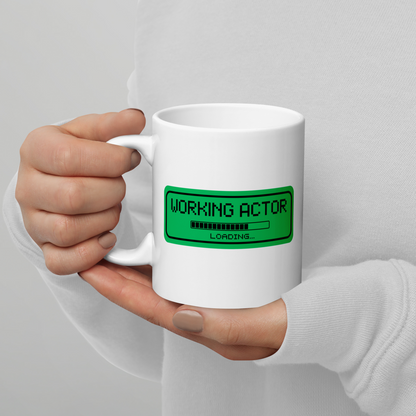 Working Actor Loading Green Graphic Mug