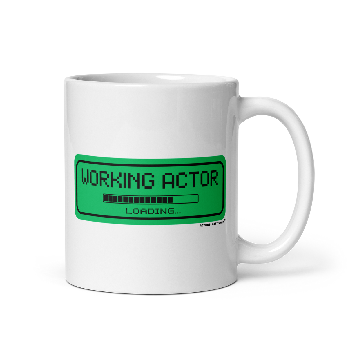 Working Actor Loading Green Graphic Mug