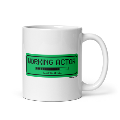 Working Actor Loading Green Graphic Mug